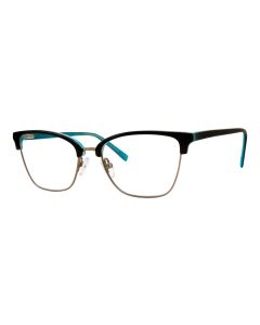 ADENSCO AD-256 Eyeglasses EL9-BLKTURQUO 52mm