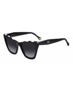 CAROLINA HERRERA HER-0129/S Sunglasses 80S-BLACK-WHTE 55mm