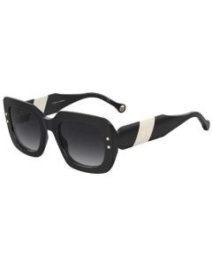 CAROLINA HERRERA HER-0186/S Sunglasses 80S-BLACK-WHTE 52mm