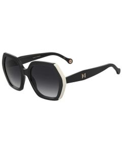 CAROLINA HERRERA HER-0181/S Sunglasses 80S-BLACK-WHTE 55mm