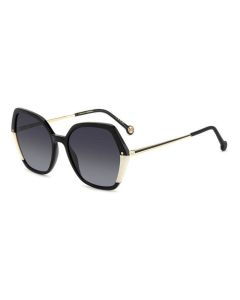 CAROLINA HERRERA HER-0185/S Sunglasses 80S-BLACK-WHTE 55mm