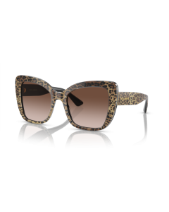 Dolce Gabbana 0DG4348 Sunglasses 316313 Leo brown on black 54mm