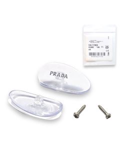 PRADA Nose Pads W/Screws for Sunglasses Eyeglasses Silver Prada 15mm GENUINE