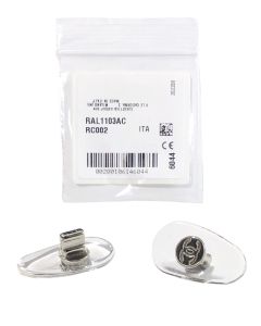 Chanel Nose Pads Fits Sunglasses Eyeglasses Clear/ Silver Genuine PUSH IN TYPE