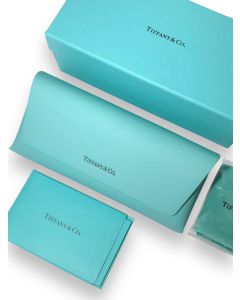 Tiffany& Co. Sunglasses Eyeglasses Semi Hard Case Set Blue Sky Genuine