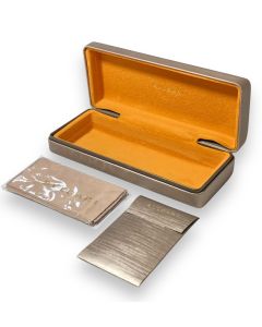 BVLGARI Sunglasses Eyeglasses Unisex Golden Hard Case With Cloth Genuine