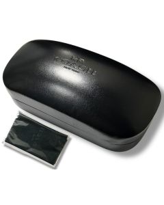 Coach Sunglass Hard Black Case With Cleaning Cloth Large Genuine