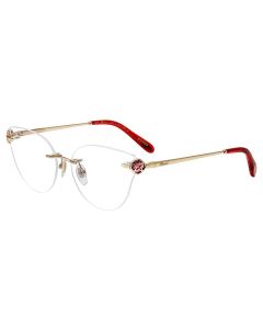CHOPARD OPTICAL VCHF87S Eyeglasses BORDEAUX-SILVER-08FC 58mm