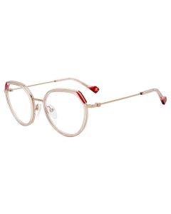 YALEA OPTICAL VYA038V Eyeglasses RED-GOLD-0A39 50mm