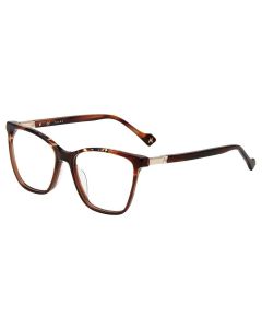 YALEA OPTICAL VYA049V Eyeglasses TRANSP-TOBACCO-0851 54mm