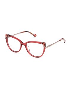 YALEA OPTICAL VYA160 Eyeglasses TRANSP.-BRICK-RED-092J 54mm