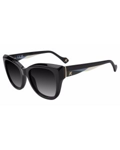 YALEA SUN SYA153V Sunglasses SHINY-BLACK-0700 53mm