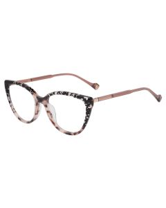 YALEA OPTICAL VYA186V Eyeglasses SHINY-PINK-BROWN-VINTAGE-HAVAN 53mm