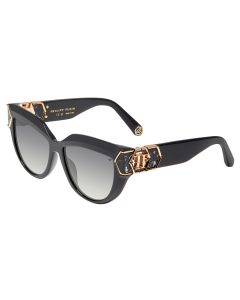PHILIPP PLEIN SUN SPP176M Sunglasses SHINY BLACK (0700) 56mm