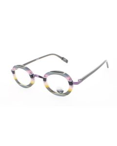 Eyebobs 3416-15-1.25 Eyeglasses PINK AND YELLOW MULTI STRIPE/GREY 35mm