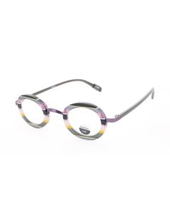 Eyebobs 3416-15-1.50 Eyeglasses PINK AND YELLOW MULTI STRIPE/GREY 35mm