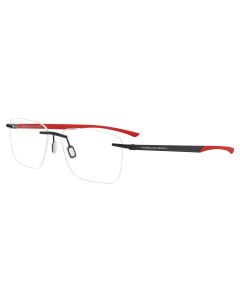 PORSCHE DESIGN OPTICAL P8774 Eyeglasses BLACK-RED-A0S1 56mm