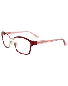 EASYCLIP EC497 Eyeglasses 030 Satin Dark Red & Shiny Gold 53mm