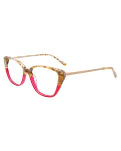 EASYCLIP EC552 Eyeglasses 010 Brown Marbled & Red 53mm