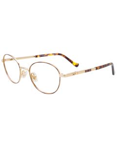 EASYCLIP EC543 Eyeglasses 010 Demi Brown & Shiny Gold 44mm