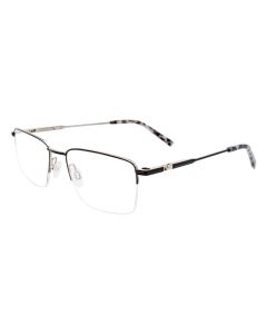 EASYCLIP EC560 Eyeglasses 090 Satin Black & Satin Silver 53mm