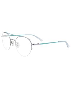 EASYCLIP EC574 Eyeglasses 060 Silver & Turquoise 49mm