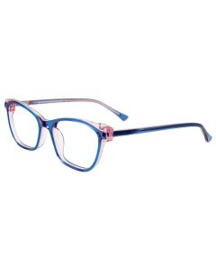 EASYCLIP EC582 Eyeglasses 050 Blue & Crystal Pink 48mm