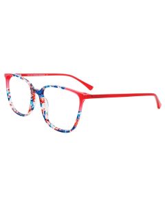 EASYCLIP EC598 Eyeglasses 030 Blue Multicolor & Red Red 54mm