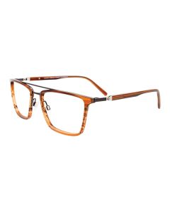EASYCLIP EC606 Eyeglasses 010 Str Brown & Dark Steel Brown 54mm