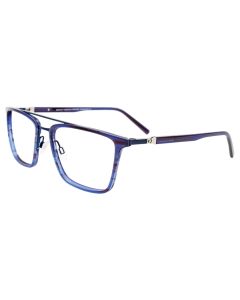 EASYCLIP EC606 Eyeglasses 050 Striped Blue & Blue Blue 54mm