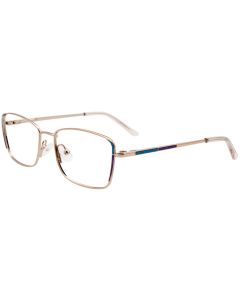 EASYCLIP EC607 Eyeglasses 010 Lt Brown & Spar Blue & Purple 50mm