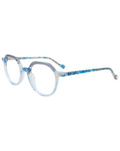 EASYCLIP EC679 Eyeglasses 050 Transparent Grey & Blue 49mm