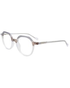 EASYCLIP EC679 Eyeglasses 070 Transparent Grey & Crystal 49mm