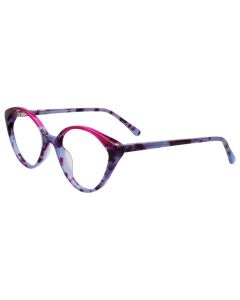 EASYCLIP EC688 Eyeglasses 080 Purple Tortoise & Fuchsia 49mm
