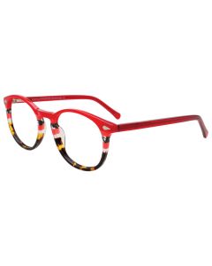 EASY3CLIP EC698 Eyeglasses 030 Red & Tortoise 48mm