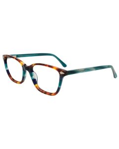 EASY3CLIP EC697 Eyeglasses 010 Tortoise & Teal 51mm