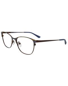 EASYCLIP EC710 Eyeglasses 010 Copper & Muticolor Stripes 54mm