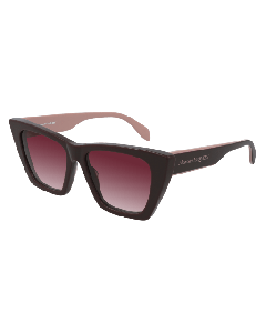 Alexander-McQueen AM0299S Sunglasses 004 BURGUNDY 54mm