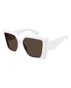 Alexander-McQueen AM0467S Sunglasses 004 WHITE 56mm