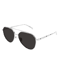 Alexander-McQueen AM0478S Sunglasses 001 SILVER 59mm