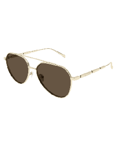 Alexander-McQueen AM0478S Sunglasses 002 GOLD 59mm