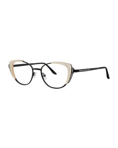 CAVIAR 1844 Eyeglasses 15 BLACK CREAM 50mm ladies