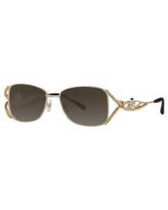 Caviar 1679 Sunglasses 21 Gold w/ Clear Crystals 56mm