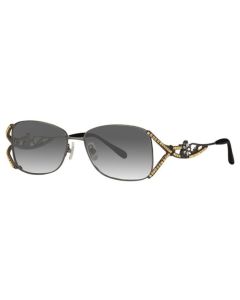 Caviar 1679 Sunglasses 82 Gunmetal w/Clear Crystals 56mm