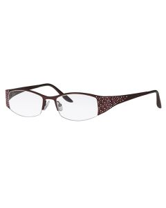 Caviar 1743 Eyeglasses (16) Brown with Mauve/Purple/Clear Crystal Stones 51mm