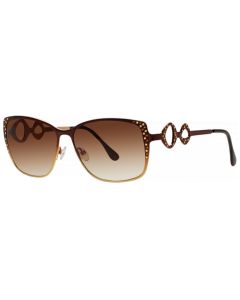 Caviar 1773 Sunglasses 16 Brown/Gold w/Brown/Topaz Crystal Stones w/Brown Lens 58mm