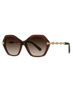 Caviar 2389 Sunglasses 16 Brown/ Gold w Clear Crystals w Brown Lens 58mm