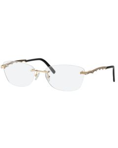 Caviar 2396 Eyeglasses 21 Gold w/ Clear Crystals 55mm Cat-Eye
