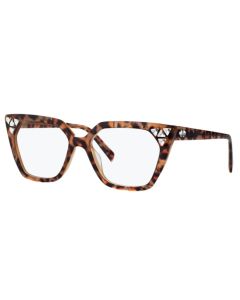 Caviar 3026 Eyeglasses 31 Tortoise w/ Clear Crystals 58mm Cat-Eye