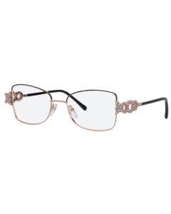 Caviar 4906 Eyeglasses 16 Gold/Brown w/ Clear Crystals 52mm Butterfly